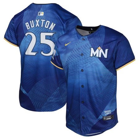 Youth Minnesota Twins #25 Byron Buxton Nike Royal 2024 City Connect Limited Jersey